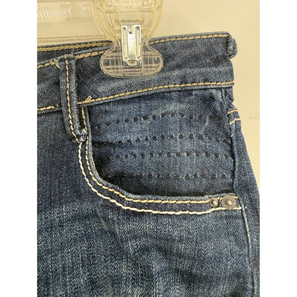 Y2K Mudd Womens Juniors Blue Distressed Skinny Jeans Ripped  Size 11 Length 29 - Picture 9 of 10